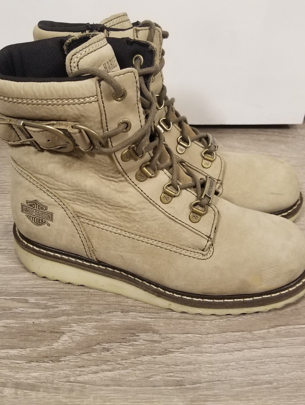 Harley-Davidson Women's Marconi Riding Boot Size 9M Leather Lace Up Motorcycle